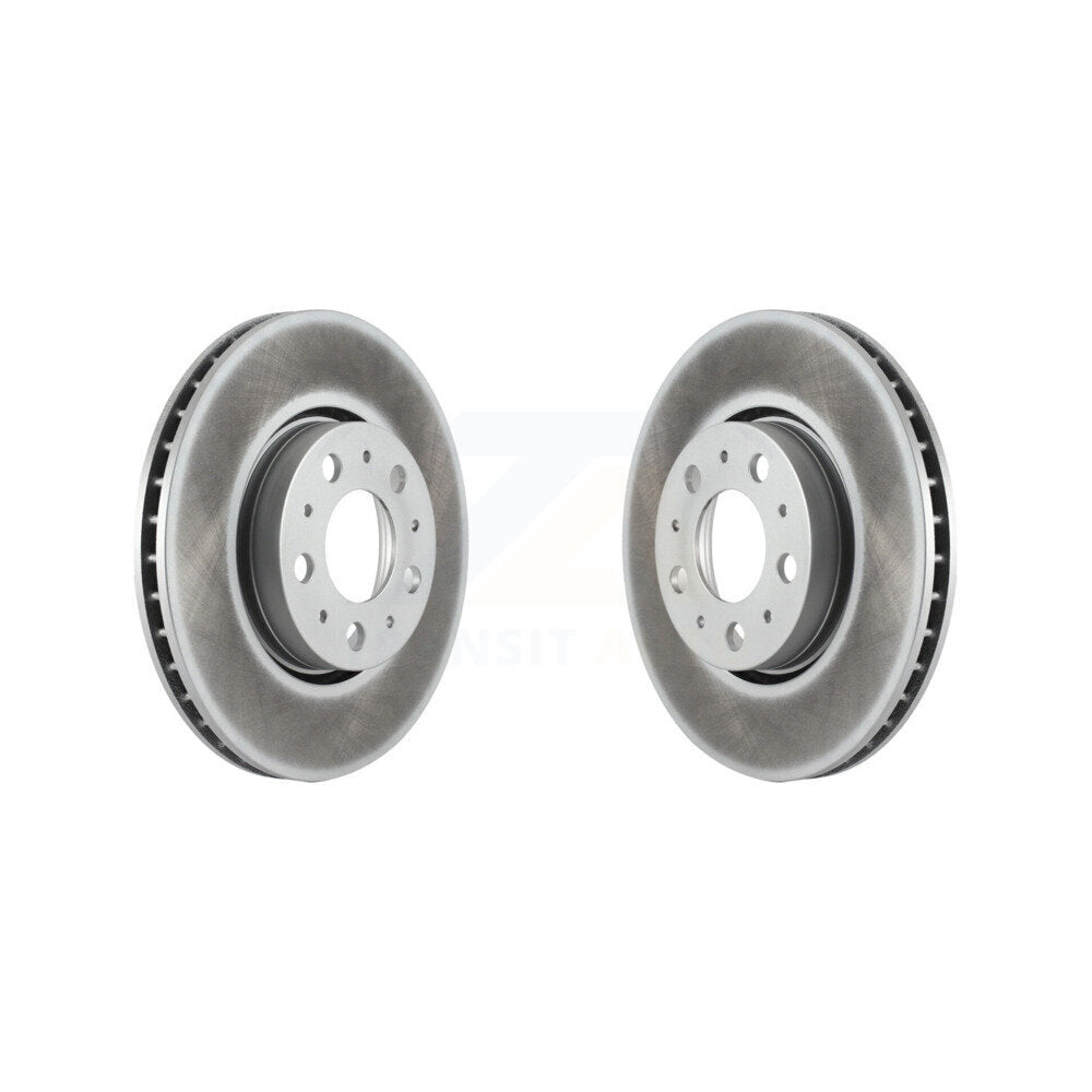 Coated Disc Brake Rotors Front Pair For Volvo S60 XC70 V70 S80