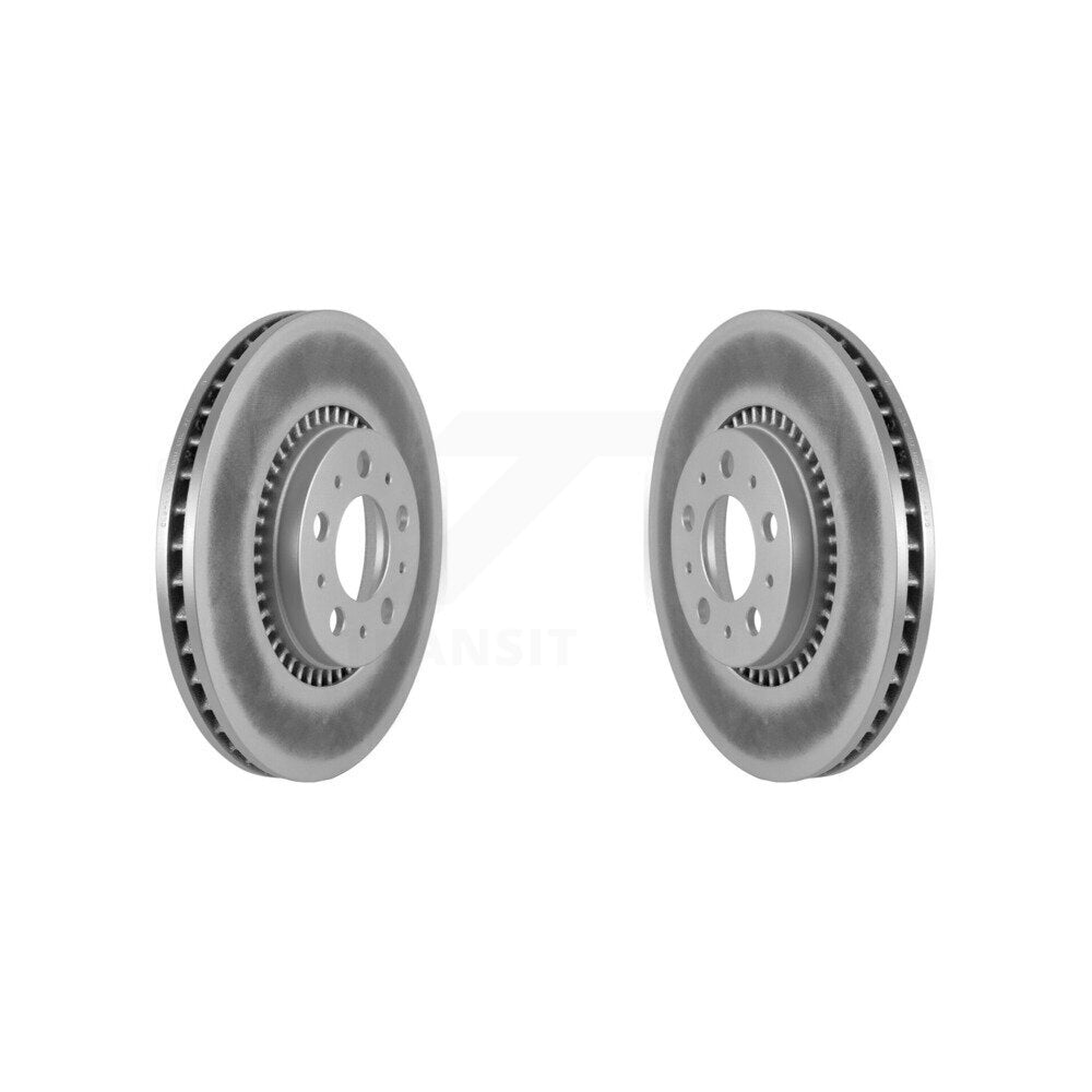 Coated Disc Brake Rotors Front Pair For Volvo S60 XC70 V70 S80