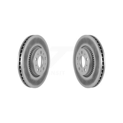 Coated Disc Brake Rotors Front Pair For Volvo S60 XC70 V70 S80