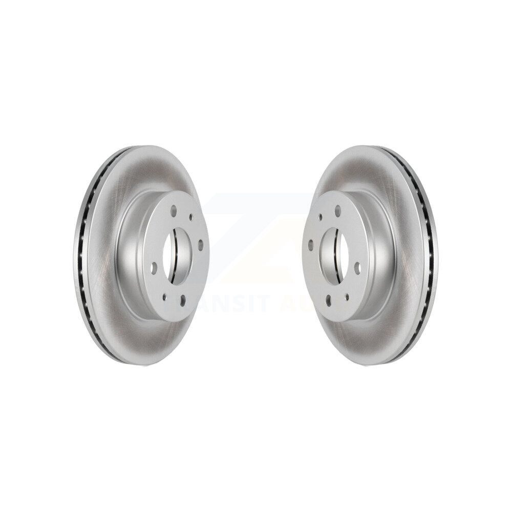 Coated Disc Brake Rotors Front Pair For Hyundai Accent
