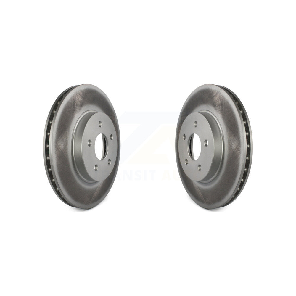 Coated Disc Brake Rotors Front Pair For 2002-2008 Jaguar X-Type