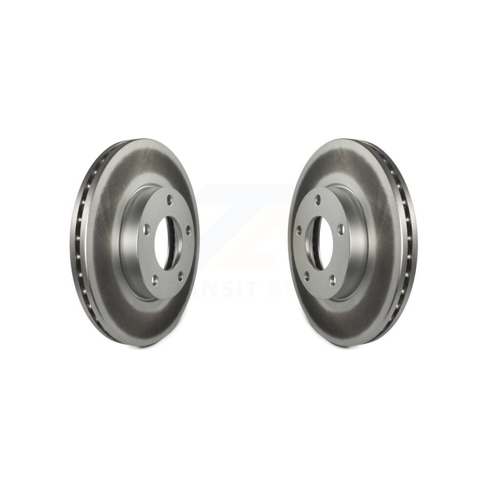 Coated Disc Brake Rotors Front Pair For Mazda 3 Sport