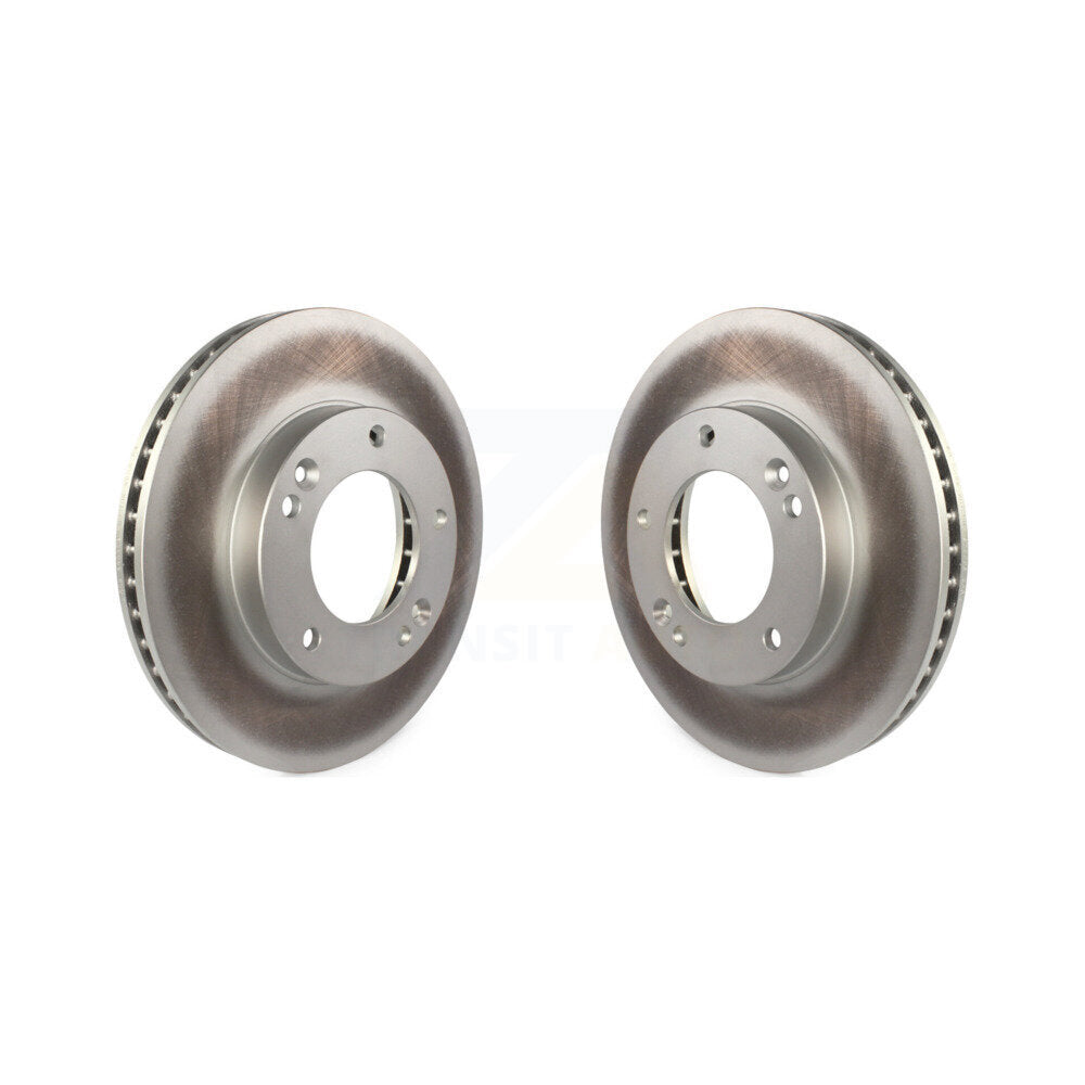 Coated Disc Brake Rotors Front Pair For 2003-2006 Kia Sorento