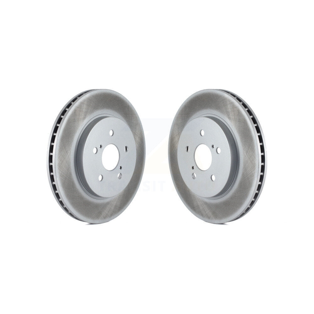 Coat Disc Brake Rotors Front Pair For Lexus RX350 RX330 Toyota Highlander RX400h