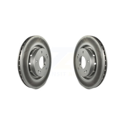 Coated Disc Brake Rotors Front Pair For Mitsubishi Outlander PHEV Lancer