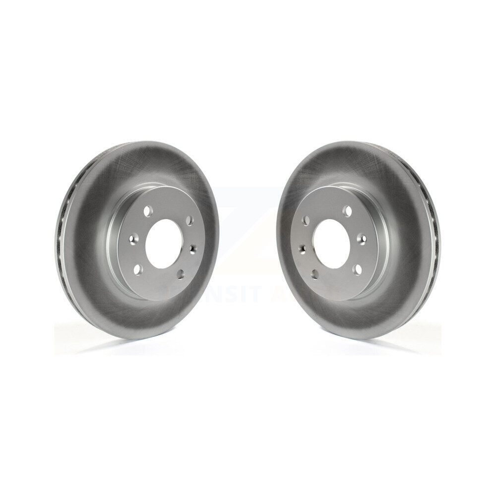 Coated Disc Brake Rotors Front Pair For Hyundai Accent Kia Rio Rio5