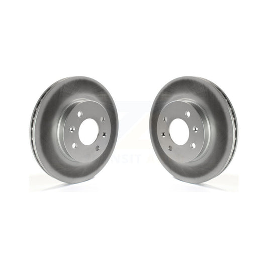 Coated Disc Brake Rotors Front Pair For Hyundai Accent Kia Rio Rio5