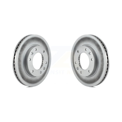 Coated Disc Brake Rotors Front Pair For Kia Sedona Hyundai Entourage