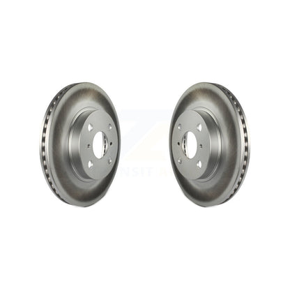 Coated Disc Brake Rotors Front Pair For Toyota Yaris Prius C Scion iQ
