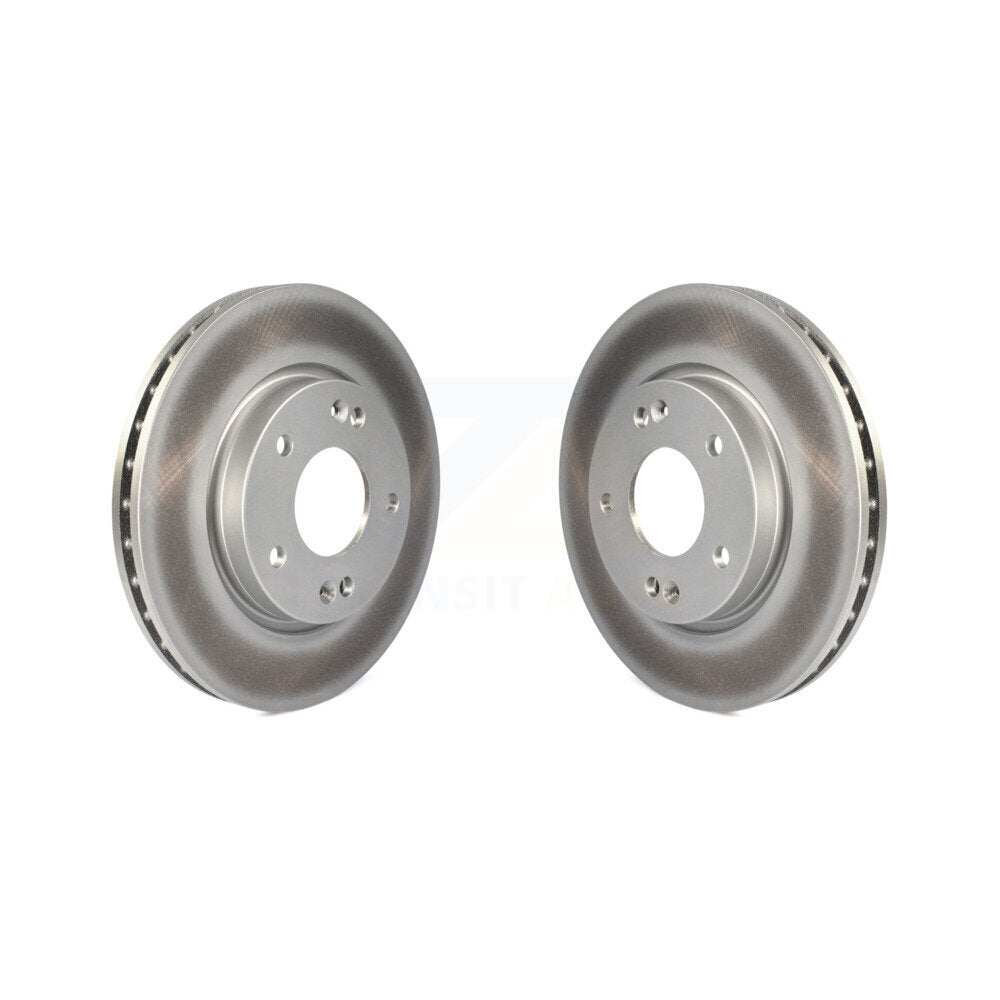 Coated Disc Brake Rotors Front Pair For Hyundai Elantra