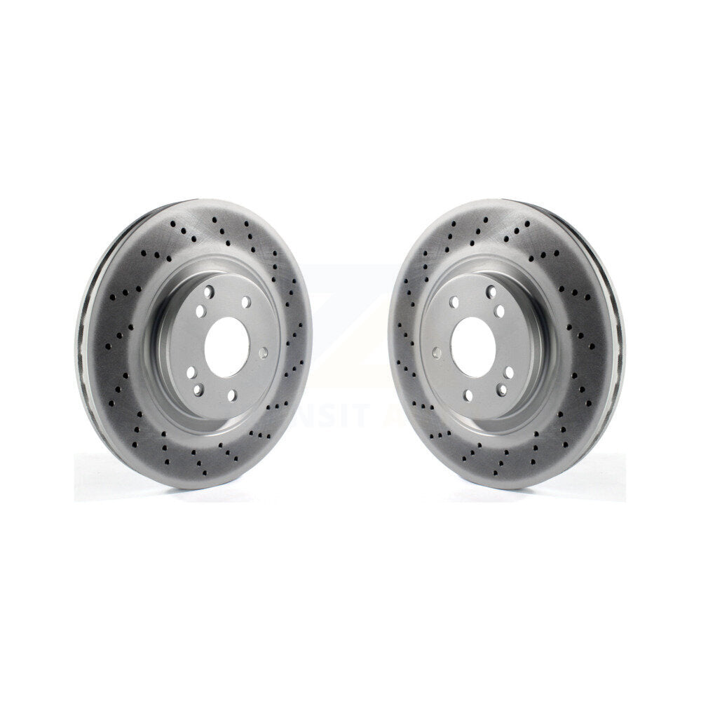 Coated Brake Rotors Front Pair For Mercedes-Benz C230 SLK350 CLK350 C320 SLK280