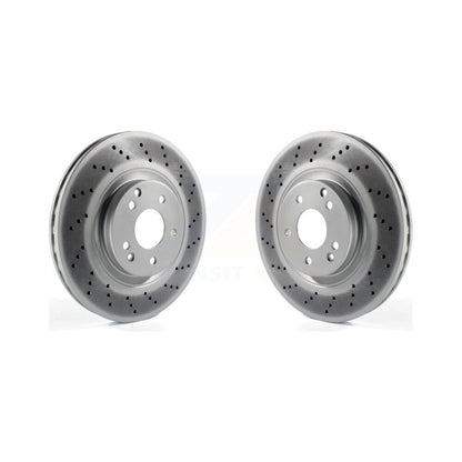 Coated Brake Rotors Front Pair For Mercedes-Benz C230 SLK350 CLK350 C320 SLK280