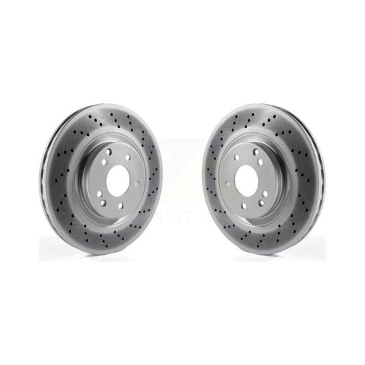 Coated Brake Rotors Front Pair For Mercedes-Benz C230 SLK350 CLK350 C320 SLK280