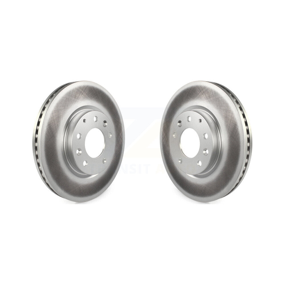 Coated Disc Brake Rotors Front Pair For Mazda CX-7 Ford Edge Lincoln MKX