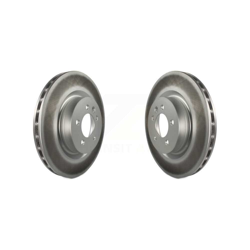 Coated Disc Brake Rotors Front Pair For Land Rover Range Sport LR4 Discovery