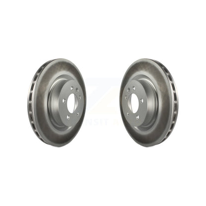 Coated Disc Brake Rotors Front Pair For Land Rover Range Sport LR4 Discovery