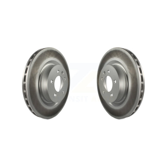 Coated Disc Brake Rotors Front Pair For Land Rover Range Sport LR4 Discovery