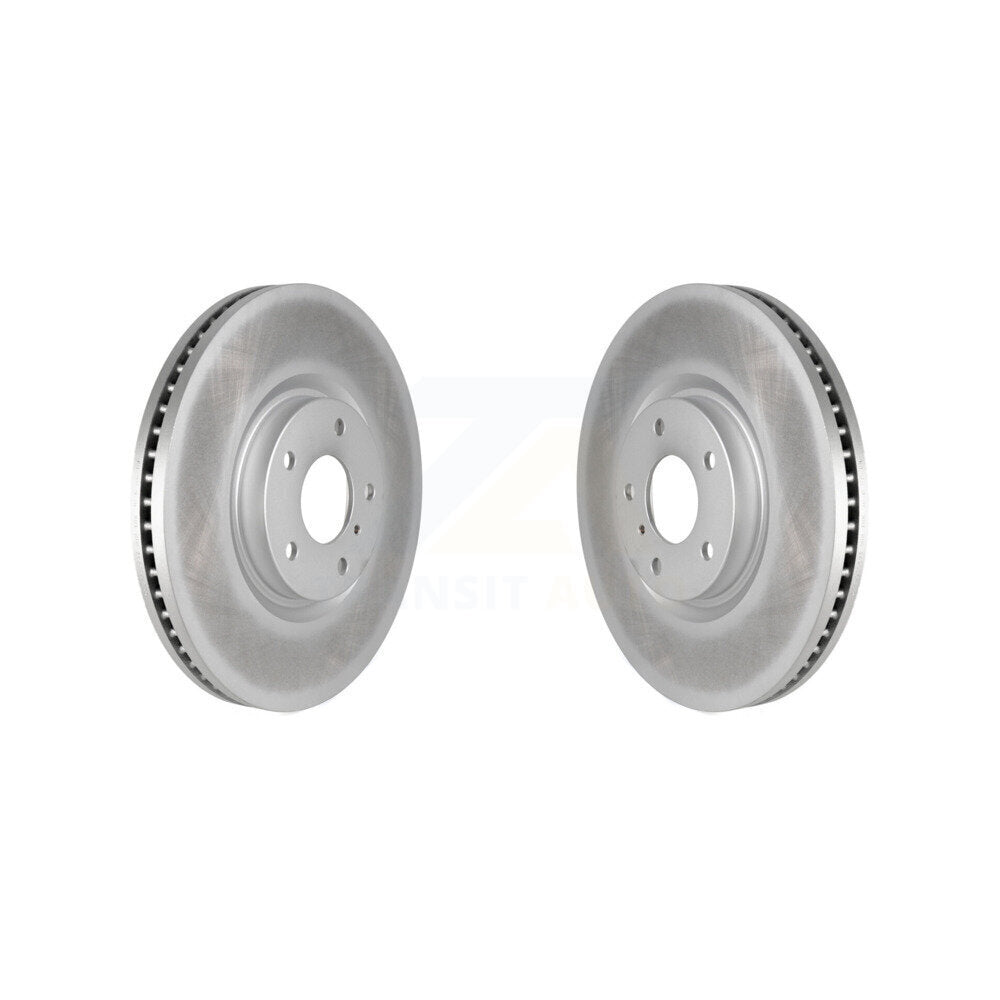 Coated Disc Brake Rotors Front Pair For INFINITI G37 G35 Q60