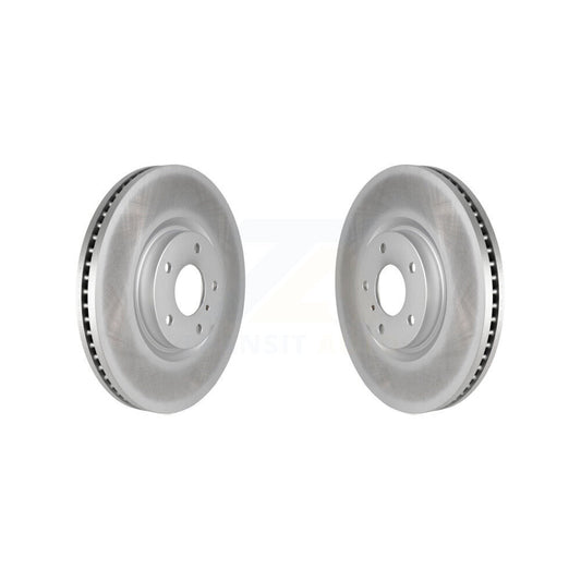 Coated Disc Brake Rotors Front Pair For INFINITI G37 G35 Q60