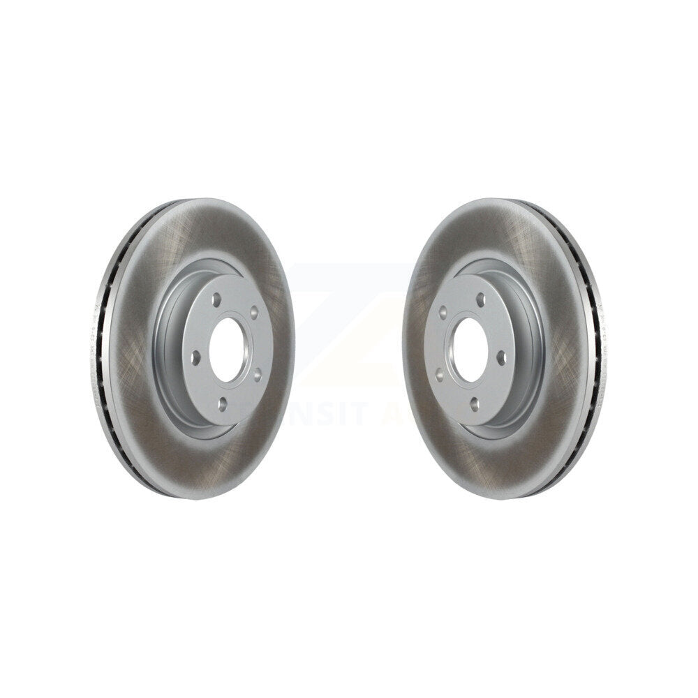 Coated Disc Brake Rotors Front Pair For Ford Escape Volvo C-Max S40 C30 V50 C70