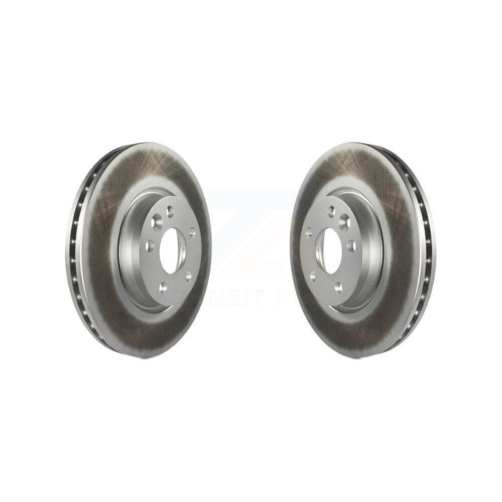 Coated Brake Rotor Front Pair For Volvo Land Rover Range Evoque XC70 S60 V60 S80