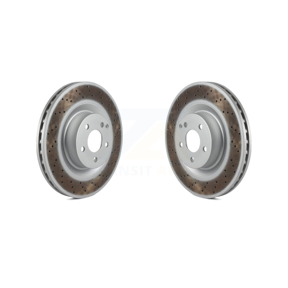 Coated Brake Rotors Front Pair For Mercedes-Benz S550 S450 SL550 CL550 S350 S400