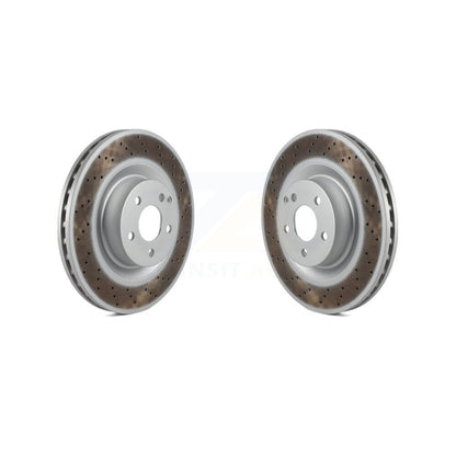 Coated Brake Rotors Front Pair For Mercedes-Benz S550 S450 SL550 CL550 S350 S400