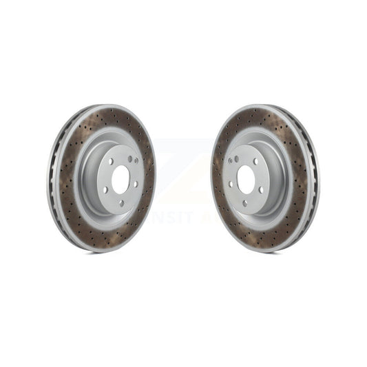 Coated Brake Rotors Front Pair For Mercedes-Benz S550 S450 SL550 CL550 S350 S400