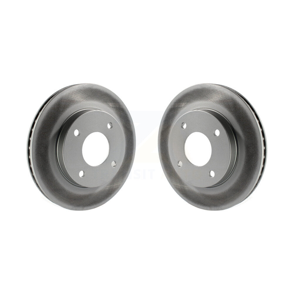 Coated Disc Brake Rotors Front Pair For 2009-2011 Nissan Versa 1.6L