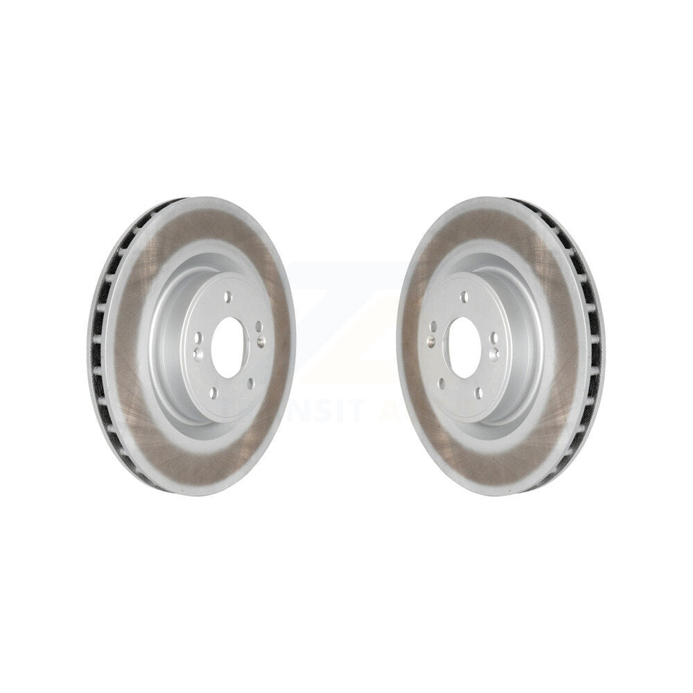 Coated Disc Brake Rotors Front Pair For Hyundai Genesis Coupe