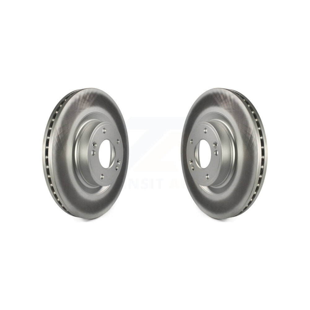 Coated Disc Brake Rotors Front Pair For Hyundai Genesis Coupe
