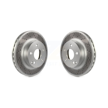Coated Disc Brake Rotors Front Pair For Mercedes-Benz C300 C250 C230