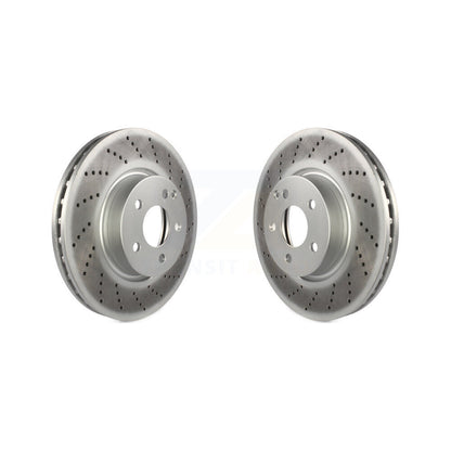 Coat Disc Brake Rotor Front Pair For Mercedes-Benz C300 E350 C350 E400 E250 E300