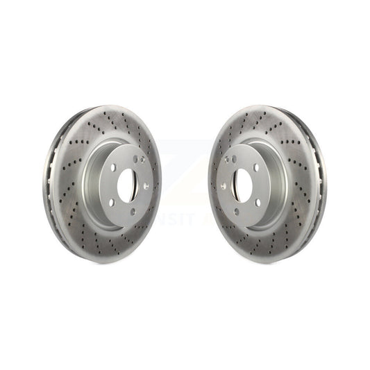 Coat Disc Brake Rotor Front Pair For Mercedes-Benz C300 E350 C350 E400 E250 E300