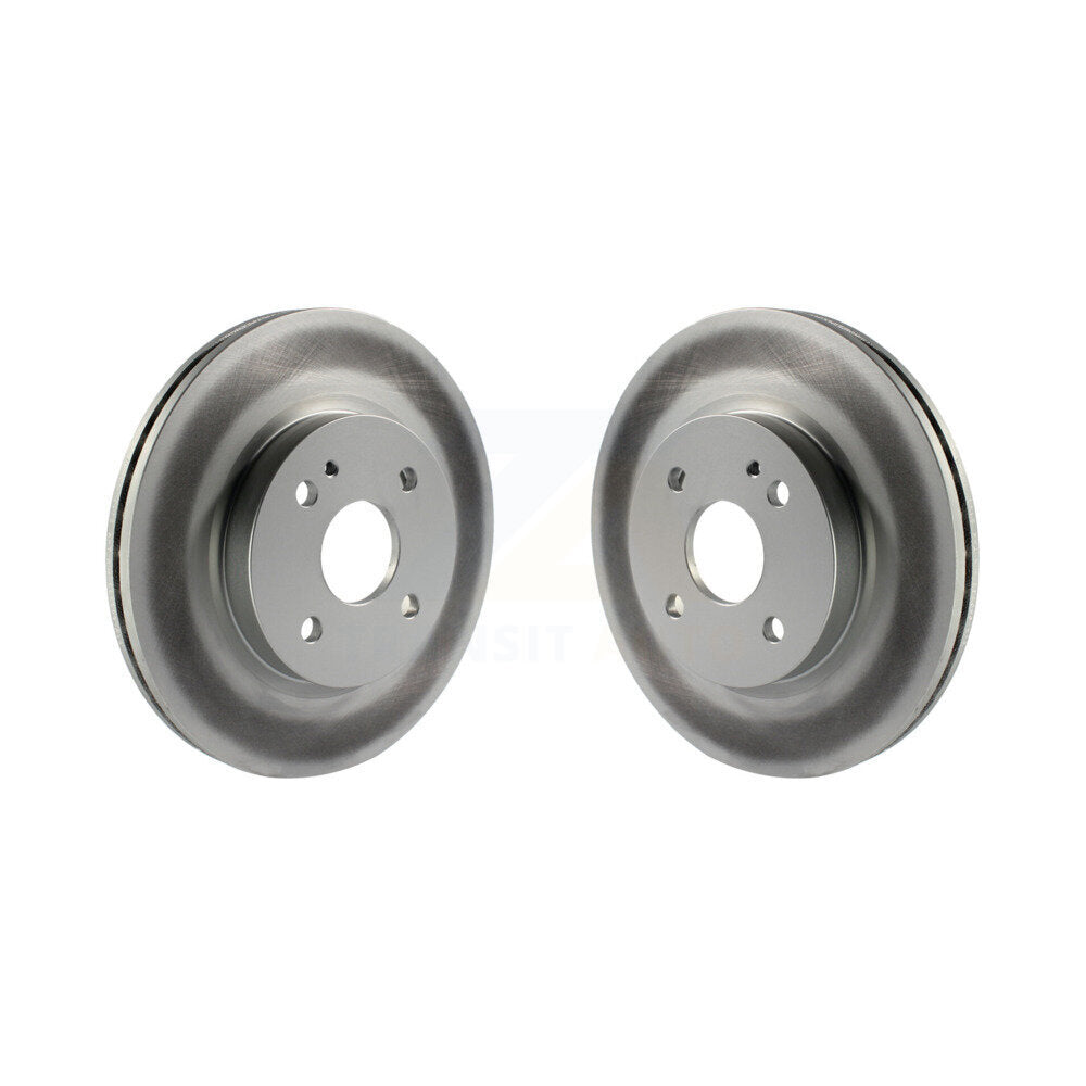 Coated Disc Brake Rotors Front Pair For 2011-2014 Mazda 2