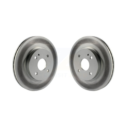 Coated Disc Brake Rotors Front Pair For 2011-2014 Mazda 2