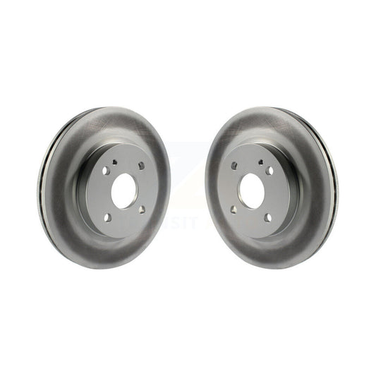 Coated Disc Brake Rotors Front Pair For 2011-2014 Mazda 2