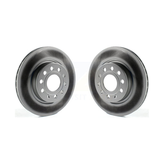 Coated Disc Brake Rotors Front Pair For Volkswagen Jetta GTI Audi A3 Quattro