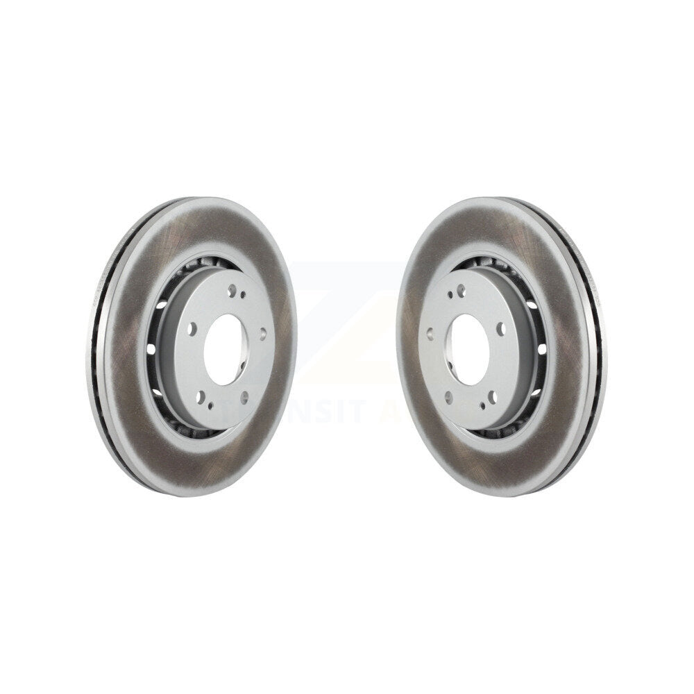 Coated Disc Brake Rotors Front Pair For Mitsubishi Lancer