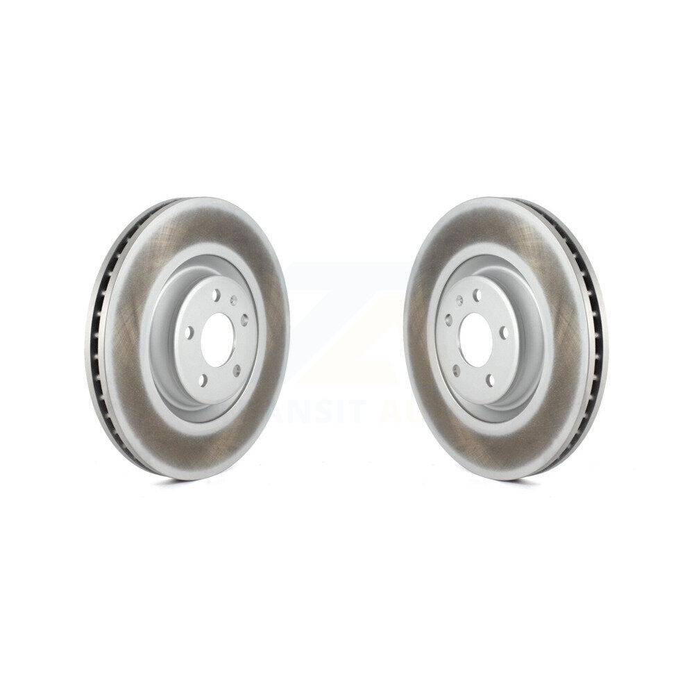Coated Disc Brake Rotors Front Pair For Audi A6 Quattro A7 A8