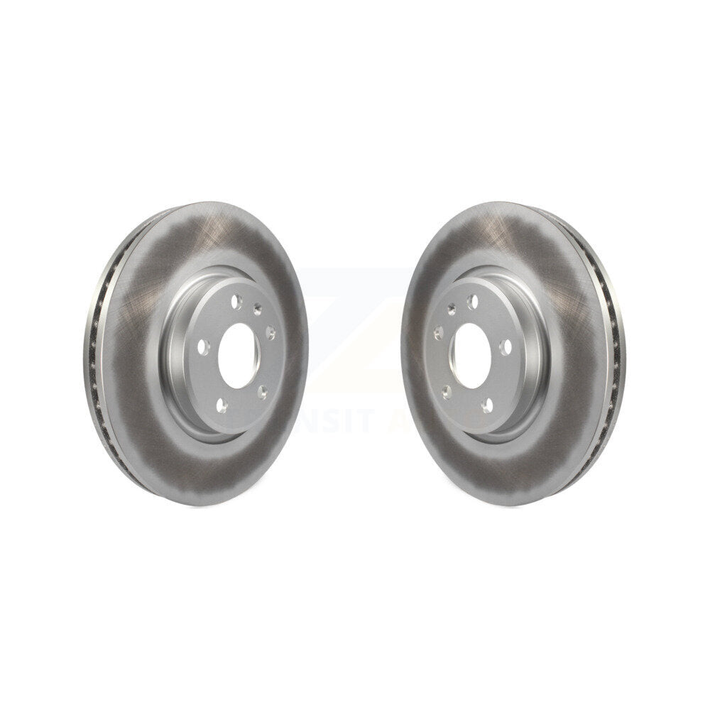 Coated Disc Brake Rotors Front Pair For Audi Q5 A4 Quattro A5 allroad A7 A6 S5