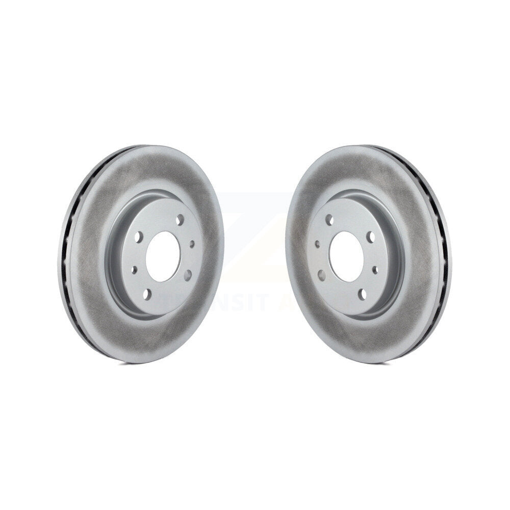 Coated Disc Brake Rotors Front Pair For Fiat 500