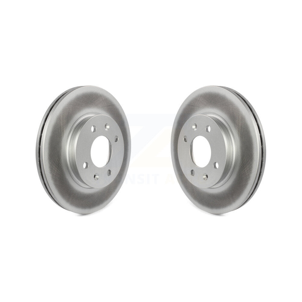 Coated Disc Brake Rotors Front Pair For Hyundai Accent Kia Rio