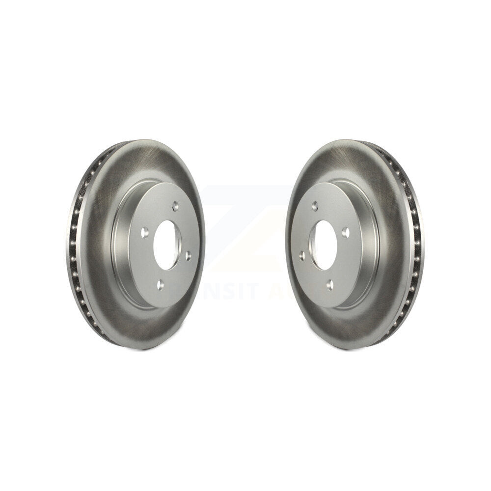 Coated Disc Brake Rotors Front Pair For Nissan Micra Versa Note