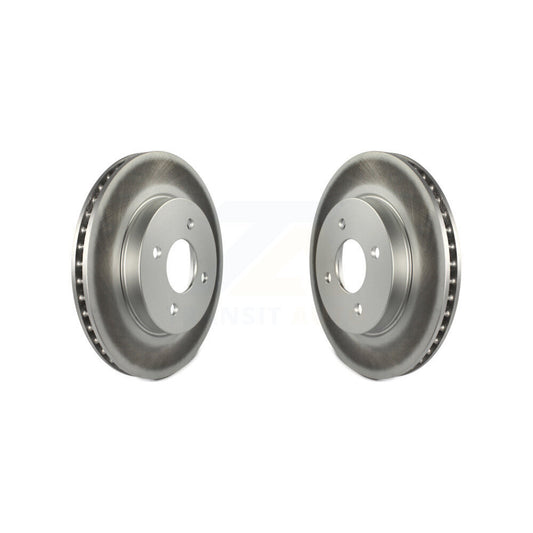 Coated Disc Brake Rotors Front Pair For Nissan Micra Versa Note