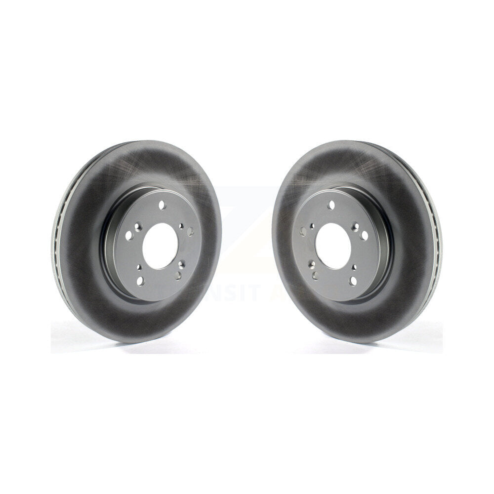 Coated Disc Brake Rotors Front Pair For Honda HR-V Accord CR-V