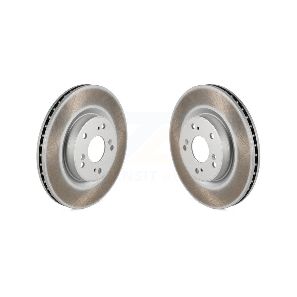 Coated Disc Brake Rotors Front Pair For 2012-2016 Honda CR-V FWD