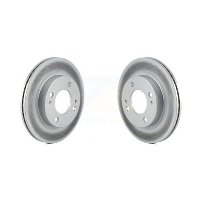 Coated Disc Brake Rotors Front Pair For 2014-2015 Mitsubishi Mirage