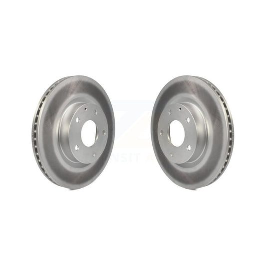 Coated Disc Brake Rotors Front Pair For Mazda 3 CX-3 Sport