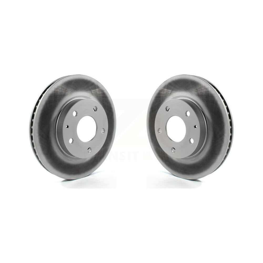 Coated Disc Brake Rotors Front Pair For Mazda 3 CX-3 Sport